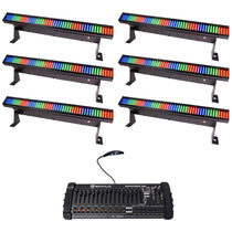 (6) COLORSTRIP MINI LED Light Bars + ROCKFORCE 384 DMX Controller