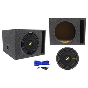 KICKER 44CWCS124 CompC 12" 600 Watt SVC Car Subwoofer+Vented Sub Box Enclosure