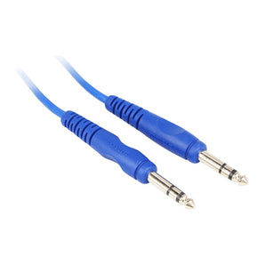 18 Rockville RCTR110BL Blue 10' 1/4'' TRS to 1/4'' TRS  Cable 100% Copper