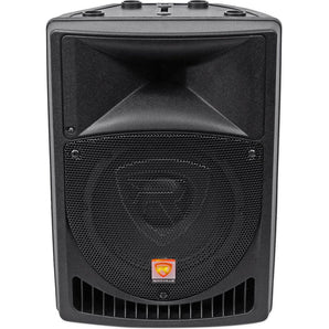 Pair Rockville Power Gig RPG8 8" Powered Active 800 Watt 2-Way DJ PA Speakers