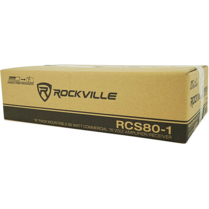 RCS80-1 60W Amp 4-Pack + Cube 3.5" Black Speakers Bundle