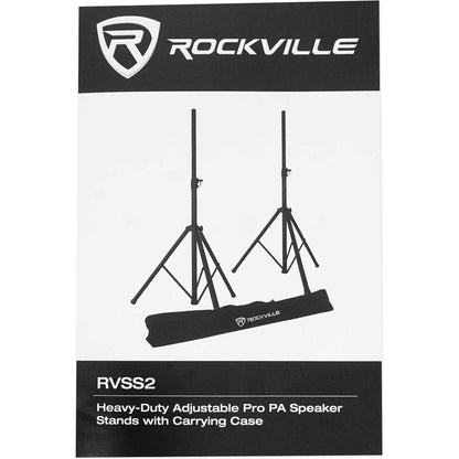 2) Rockville White 8" PA DJ Speaker Covers+Scrims+Stands+Lights 4 Wedding Church