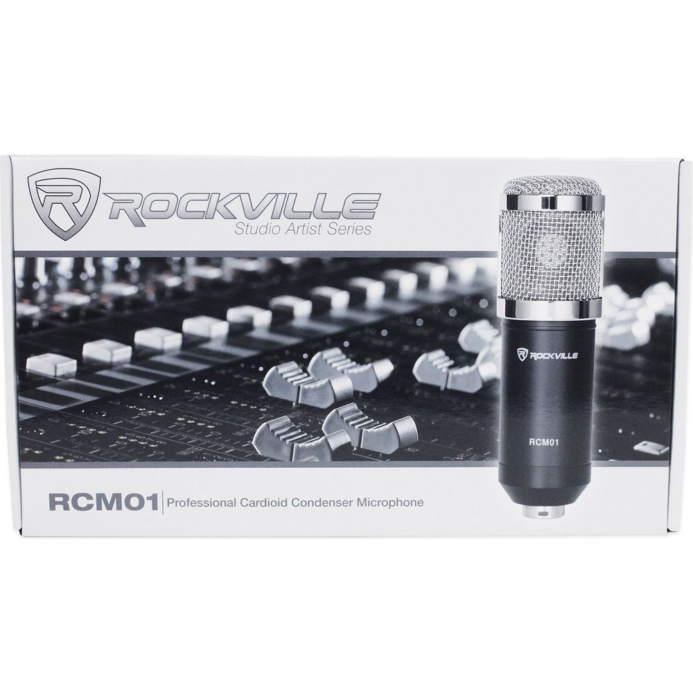 RCM01 Studio Recording Condenser Microphone+Phantom Power Supply