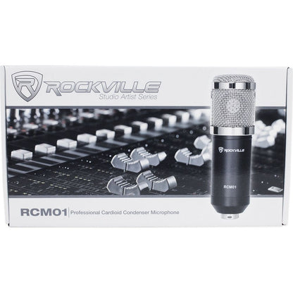 RCM01 Studio Recording Condenser Microphone Mic+Shock Mount+Shield
