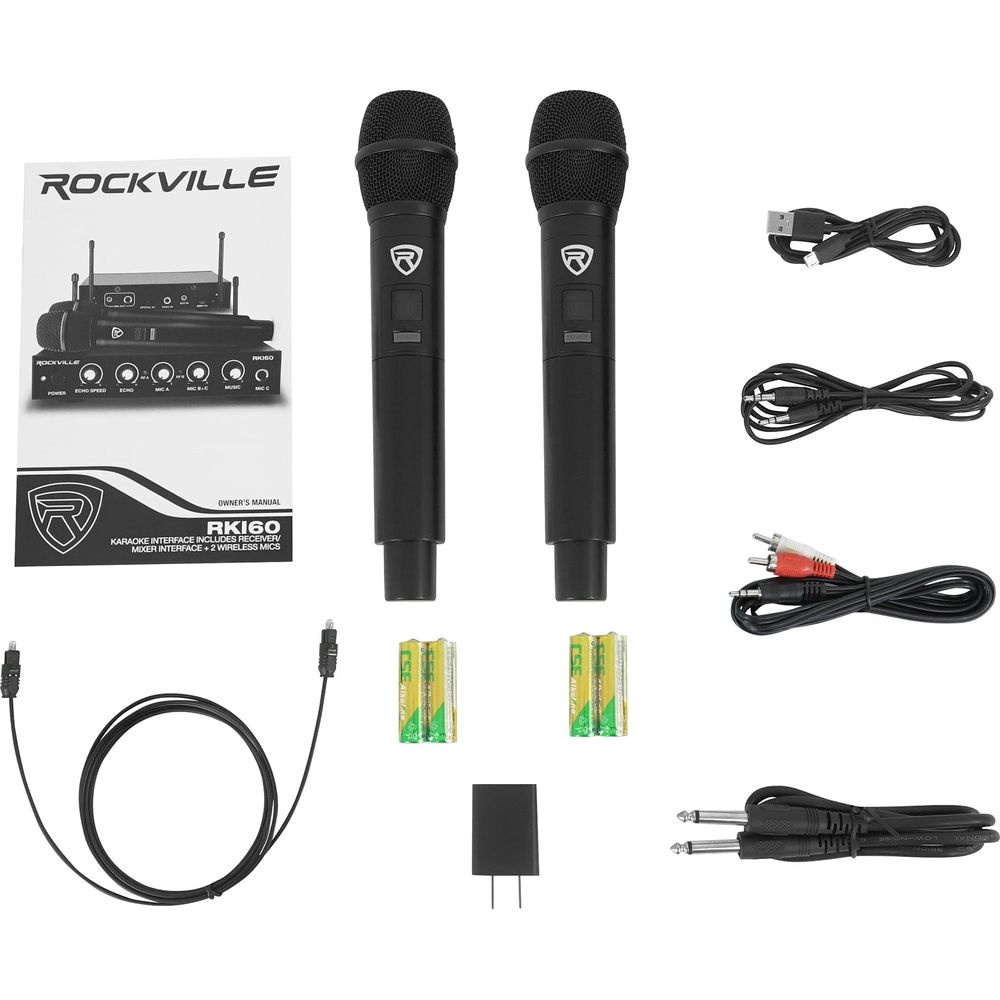 RKI60 Dual UHF Mics + HTS56 5.1 Home Theater Bundle