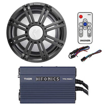45KMF102 10" Free Air Marine Subwoofer, Amp, Charcoal Grille & Remote