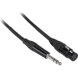 6 Rockville 6' Female Rean XLR to 1/4'' TRS  Cables (3 Colors x 2 of Each)