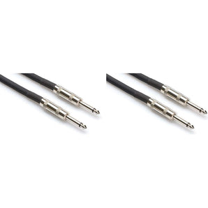 2 Hosa SKJ-603 3' Foot 1/4" TS To 1/4" TS Speaker Cables