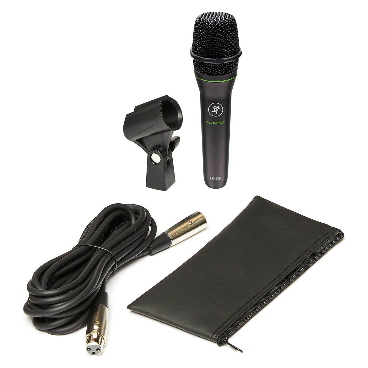 Mackie EM-89D Vocal Live Sound or Studio Recording Dynamic Microphone+Cable+Clip