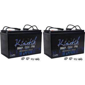 (2) New Kinetik HC2400-BLU Car Power Cell/Batteries High Current KHC2400