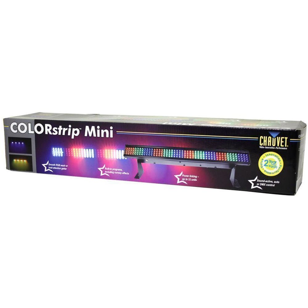 2 COLORSTRIP MINI LED Multi-Colored DJ Light Bar Effect Color Strips + Bag