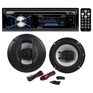 Boss 508UAB 1-DIN Car CD/MP3 Player Receiver w/Bluetooth+(2) 6.5" R63 Speakers