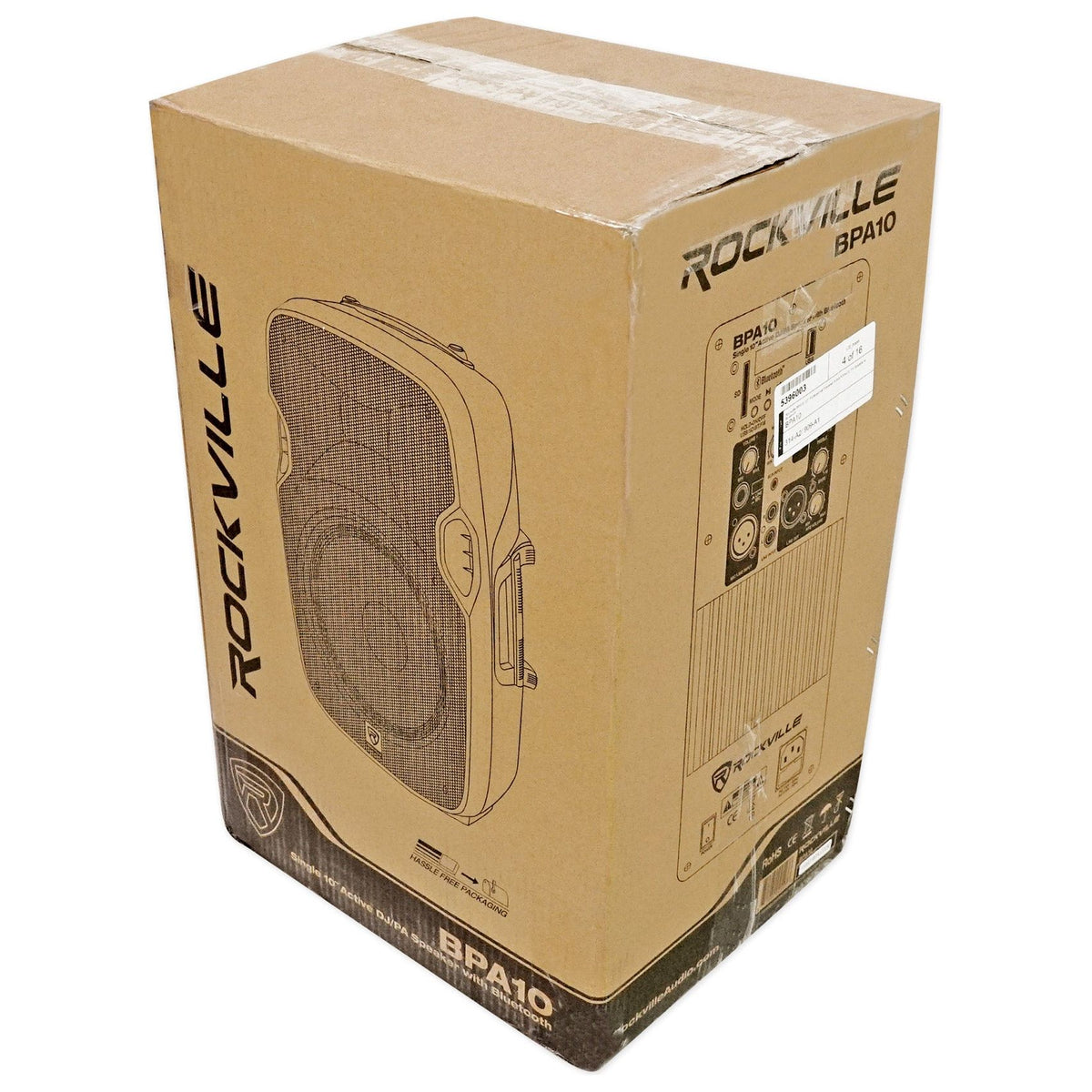(2) BPA10 400 Watt 10" Powered Speakers+2-Channel Bluetooth Mixer w/USB