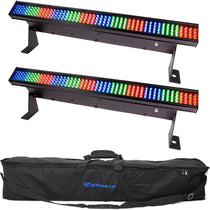 2 COLORSTRIP MINI LED Multi-Colored DJ Light Bar Effect Color Strips + Bag