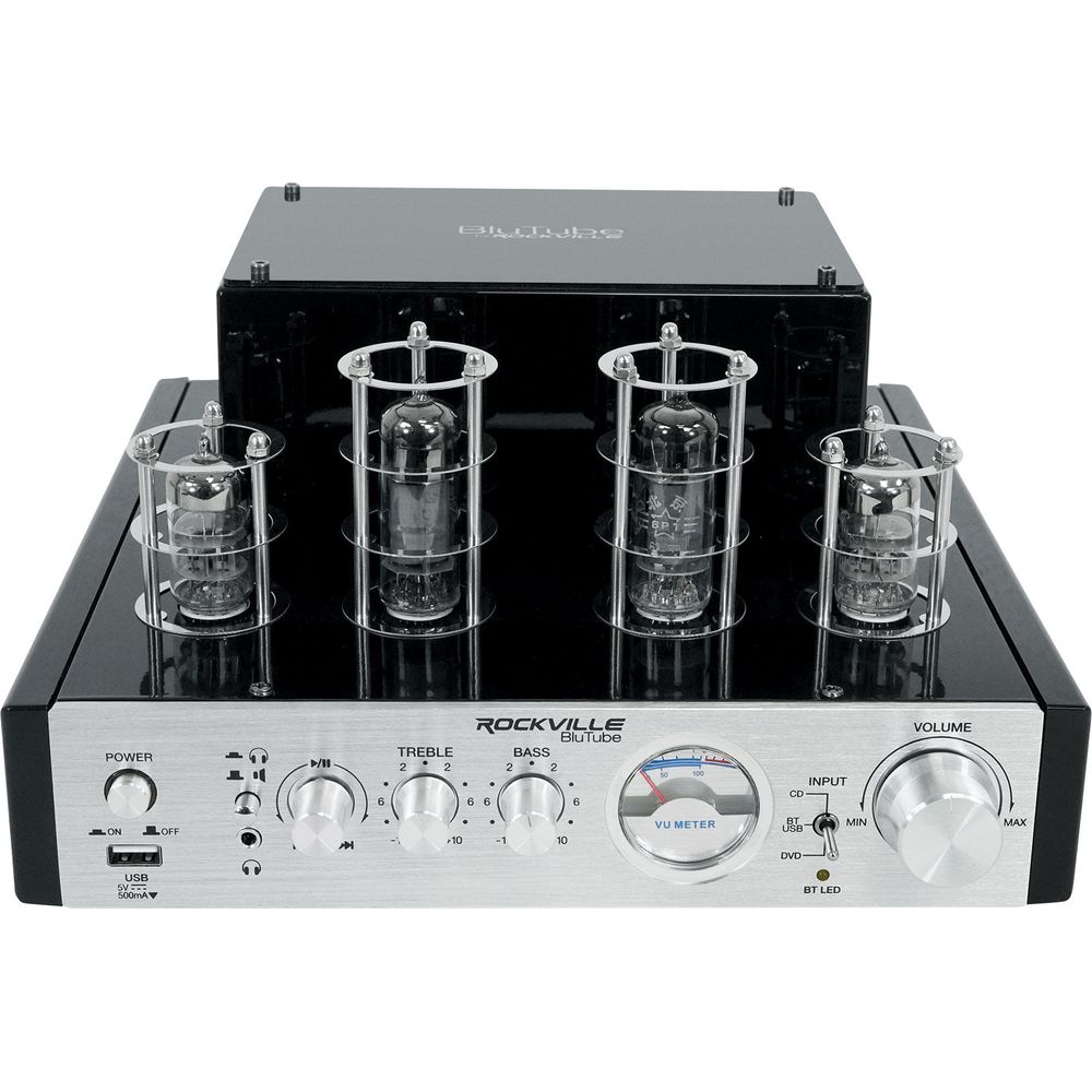 BluTube Tube Amplifier/Home Theater Bluetooth Receiver + (2) 4" Speakers
