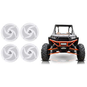 4 Rockville RSM65W 6.5" 640w Waterproof Shallow Slim Speakers 4 RZR/ATV/UTV/Cart