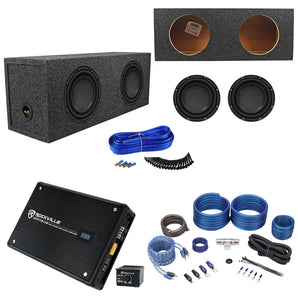 (2) Polk Audio DB1042DVC 10” 2100w Subwoofers+Sealed Box+Mono Amplifier+Amp Kit