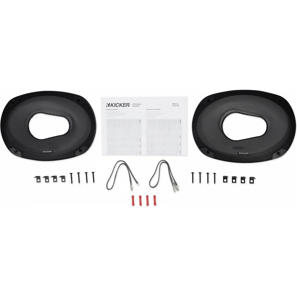 (2) kicker CSC693 6x9" 360° Swivel Black Aluminum Wakeboard Tower Speakers