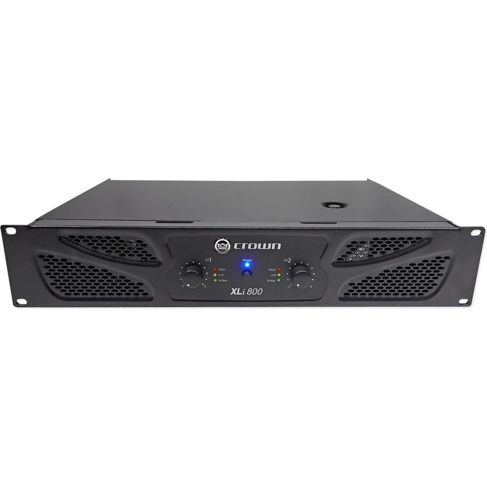 Crown Pro XLi800 600w 2-Channel DJ/PA Power Amplifier Amp + Cables XLI 800