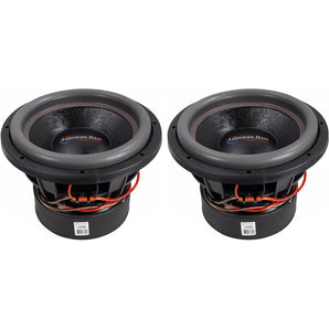 (2) American Bass HD12D1 HD 12" 4000w Competition Car Subwoofers 300 Oz Magnets