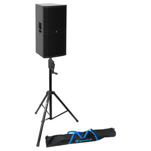 Mackie DRM315 2300 Watt 15" 3-way Powered DJ PA Speaker+Crank-Up Speaker Stand