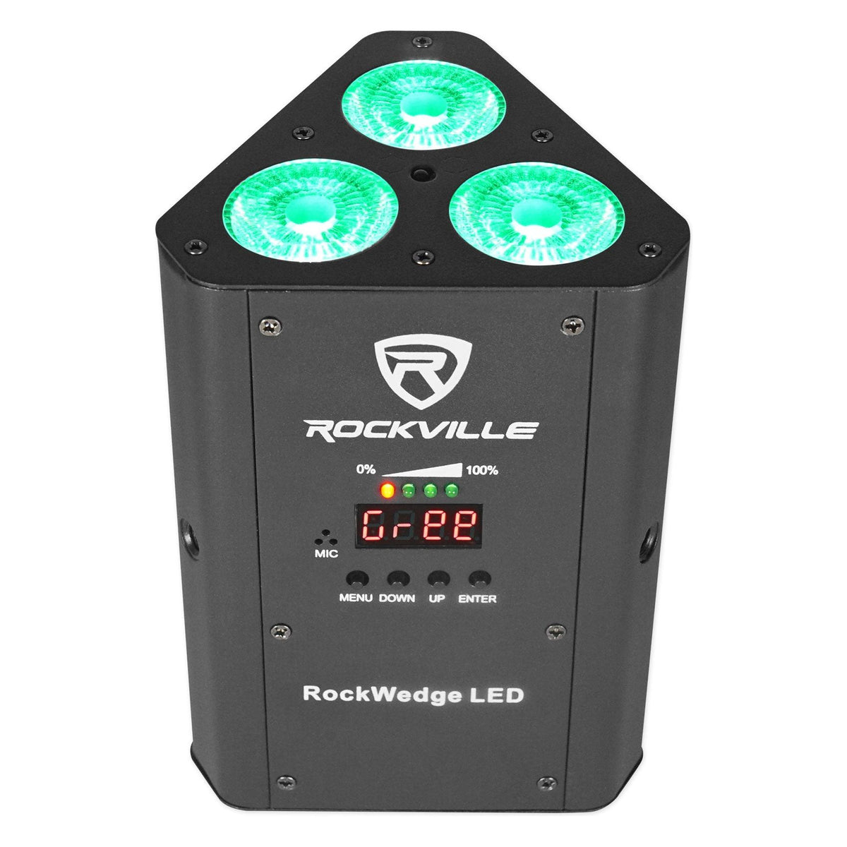 (8) RockWedge LED Battery Powered Par Lights+Wireless DMX Controller