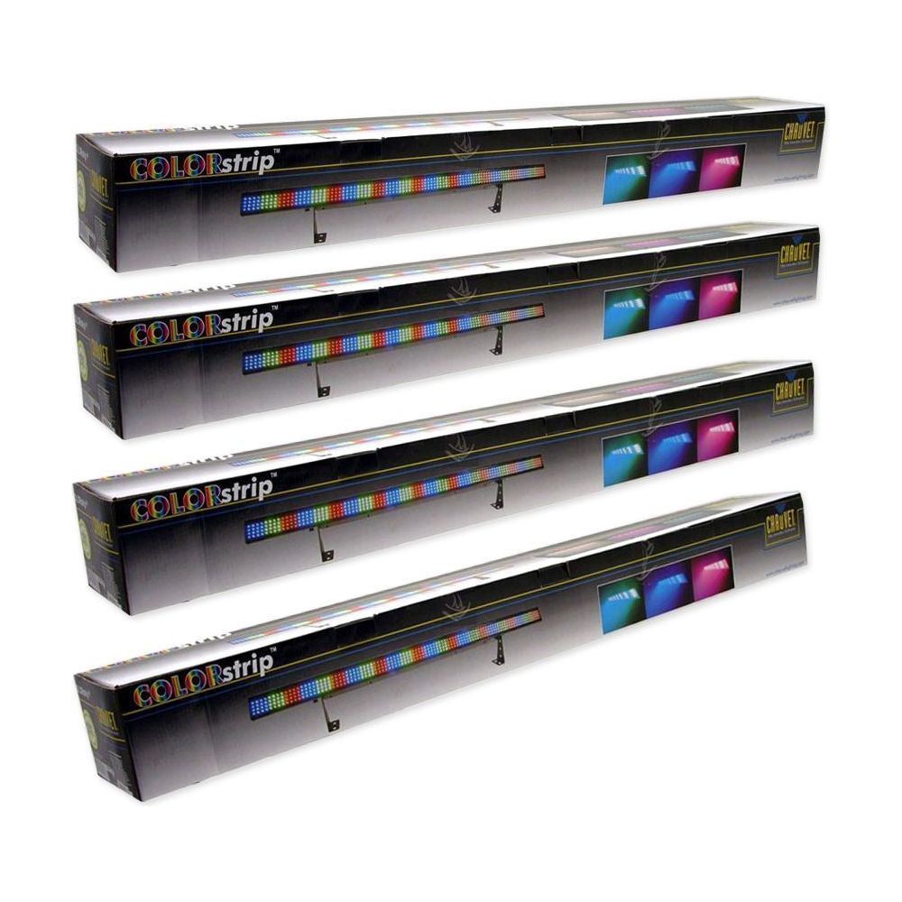 (4) COLORSTRIP DJ DMX LED Wash Lights