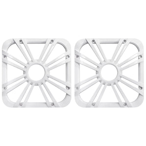 (2) Kicker 11L710GLW 10" White Grilles w/ LEDs For SoloBaric 11S10L7 Subwoofers