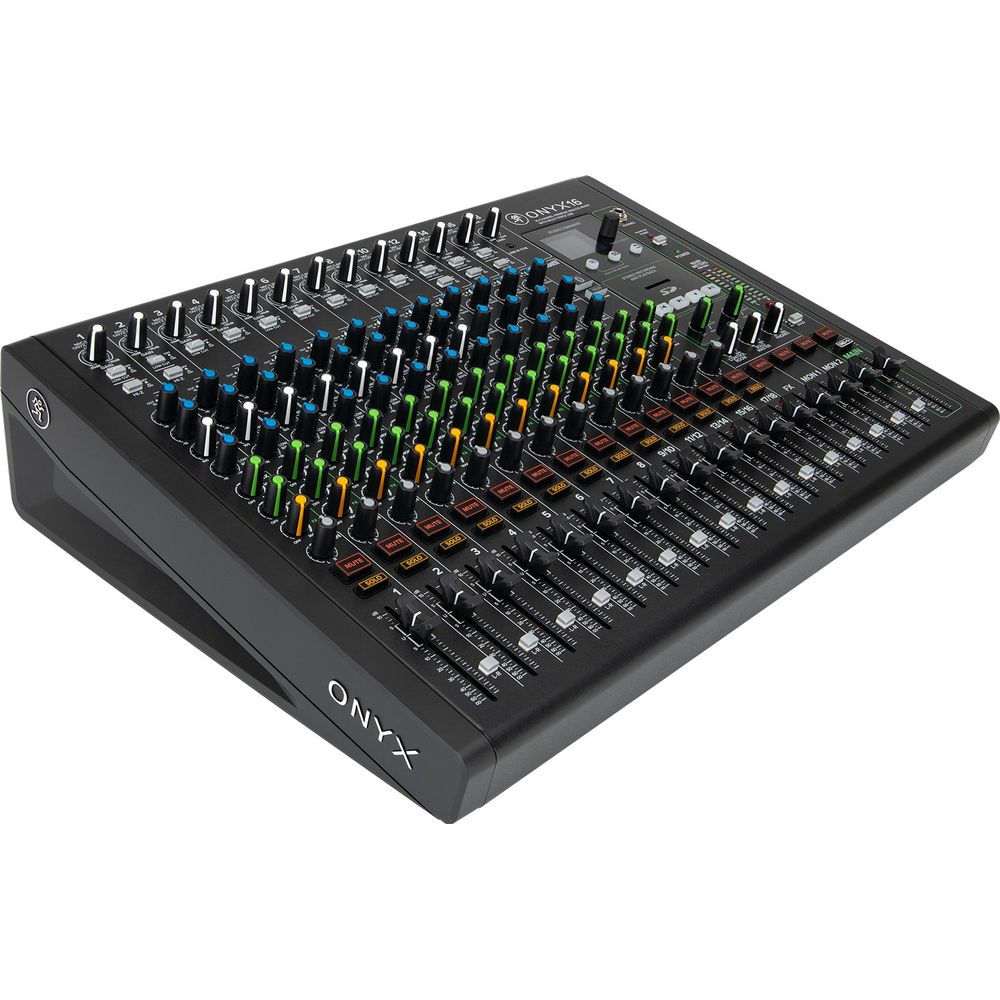 Mackie ONYX16 16-Channel Analog Mixer w/ Multi-Track USB/3-Band EQ+Bluetooth