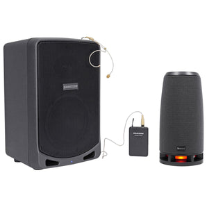 SAMSON XP106WDE 6" Rechargeable Bluetooth PA DJ Speaker+Headset+RockShip