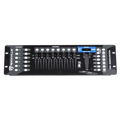 FX Par 9 Lights + ROCKFORCE 192 DMX Controller Bundle
