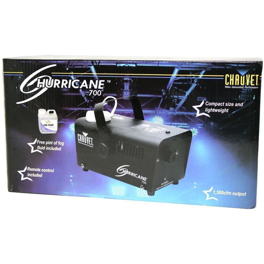Chauvet DJ Hurricane 700 H-700 Fogger H700 Fog/Smoke Machine + Fog Fluid
