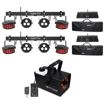 (2) GigBAR Flex Lighting Systems + R1200L Fog Machine Bundle