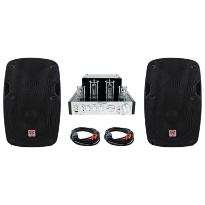 BluTube Tube Amplifier/Home Theater Bluetooth Receiver + (2) 8" Speakers