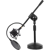 Podcast Podcasting Recording Microphone Boom+Shockmount+Pop Filter