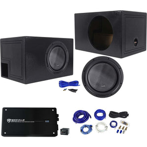 American Bass XR-12D2 2400w 12" Subwoofer+Vented Sub Box+Mono Amplifier+Amp Kit