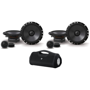 (2) Pairs ALPINE S-S65C 240w 6.5" Car Audio Component Speakers + Boombox