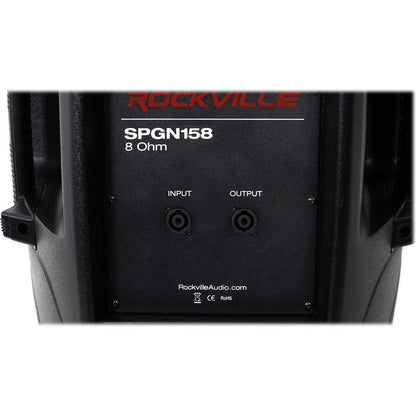 (2) SPGN158 15" Passive 1600W DJ PA Speakers + Padded Speaker Bags