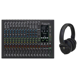 Mackie ONYX16 16-Channel Analog Mixer w/ USB/3-Band EQ+Bluetooth+KRK Headphones