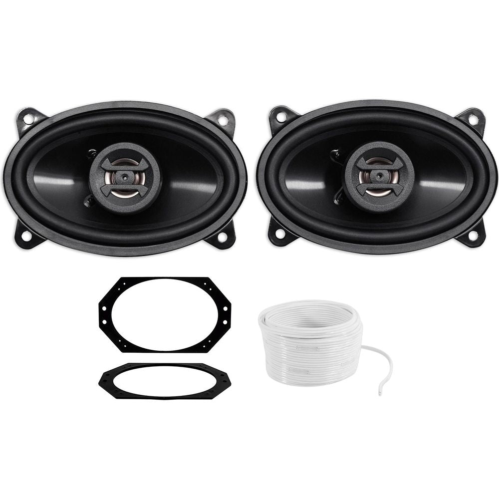 4x6" Front Factory Speaker Replacement Kit for Jeep Wrangler TJ (2003-2006)