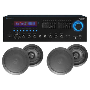 RX55URIBT Home Theater Bluetooth Receiver+4) 6.5" Black Ceiling Speakers