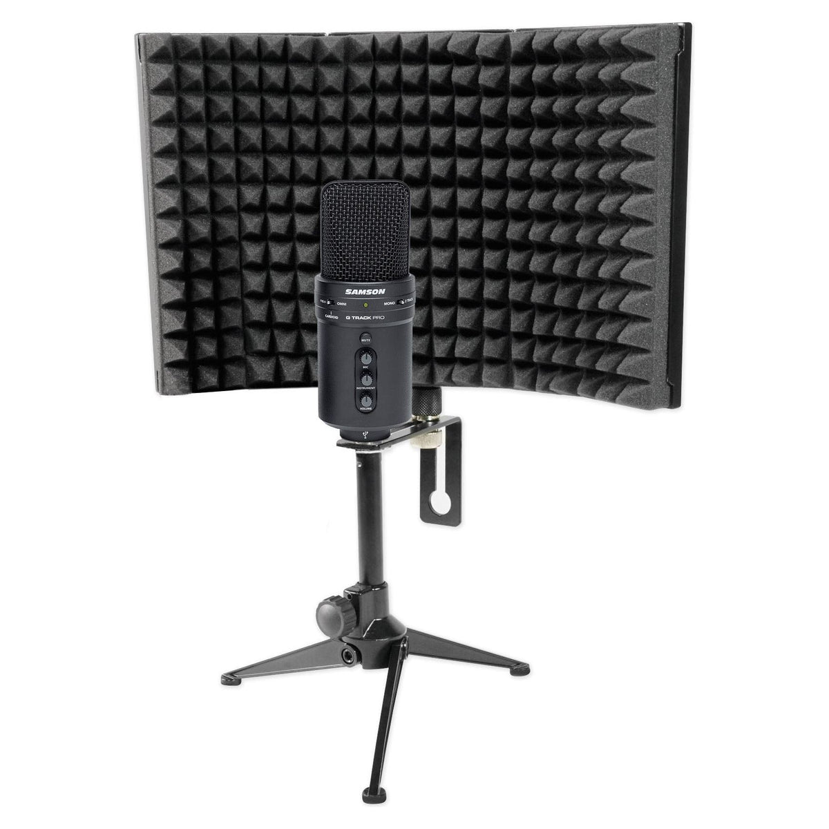 G-Track Pro Studio USB Condenser Microphone with Interface and Vocal Isolation Shield