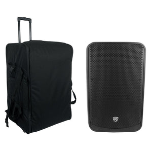 Rockville TITAN 15 15" 2000w Powered DJ PA Speaker/Bluetooth/DSP/TWS+Rolling Bag