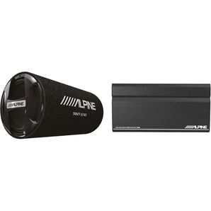 Alpine SWT-S10 1200w 10" Bass Tube Car Subwoofer+Mono Amp Power Pack Amplifier