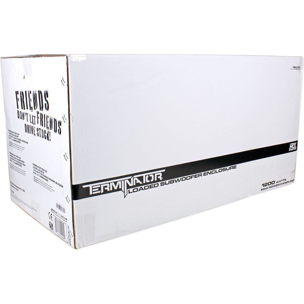 MTX Terminator TNE212D 1200 Watt 2 Ohm Dual 12” Subwoofers/Subs + Sealed Sub Box