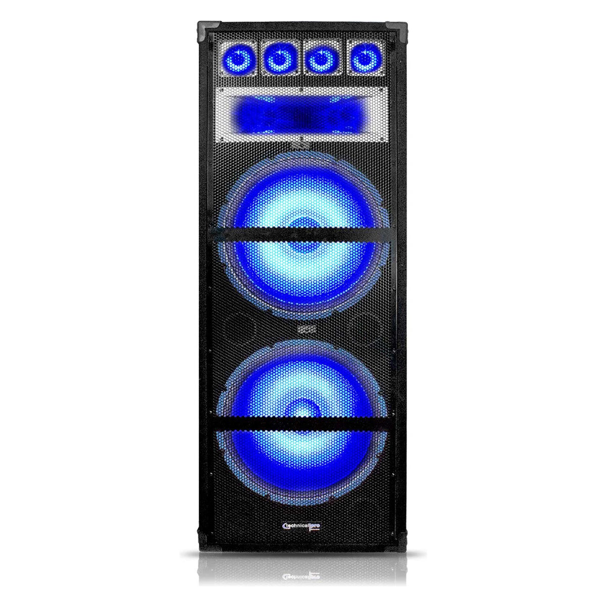 (2) VRTX215LED Dual 15" 7-Way 3600W Passive Speaker Cabinets w/LED