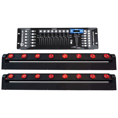 MOTIONSTRIP Light Bar 2-Pack + ROCKFORCE 192 DMX Controller Bundle