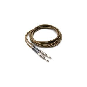 2 Hosa GTR-518 18 Foot Straight Tweed Guitar / Instrument Cables