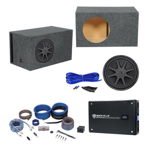 Kicker 44CVX152 CVX 15" 2000w Car Subwoofer+Vented Sub Box+Mono Amplifier+Wires