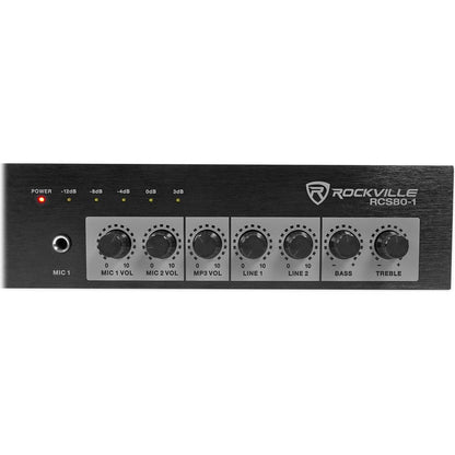 Rockville RCS80-1 60 Watt 70v Commercial/ Restaurant Amplifier/Bluetooth Receiver